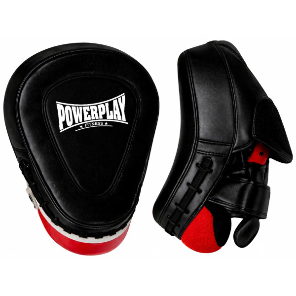 Лапи боксерські PowerPlay 3042 чорні PU [пара]