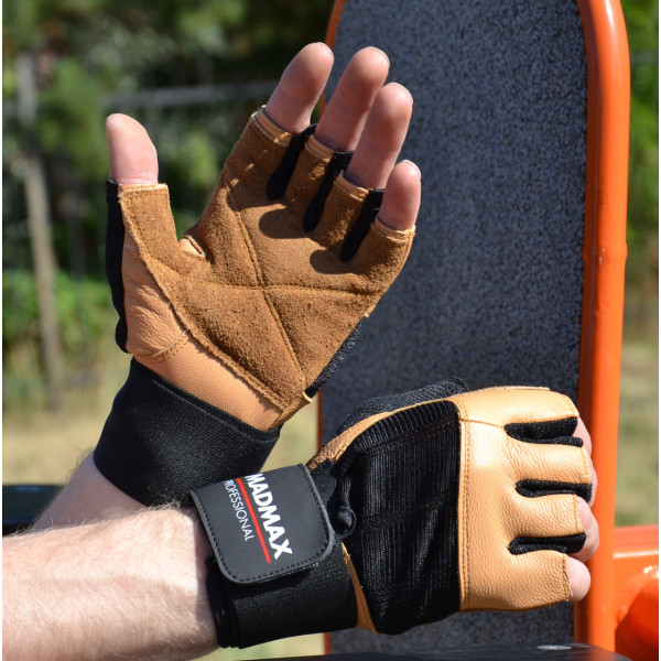 Рукавички для фітнесу MadMax MFG-269 Professional Brown S