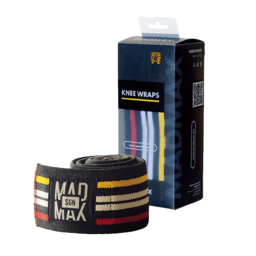 Бинти на коліна MadMax MFA-292 Knee Wraps Black