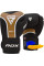 Боксерські рукавиці RDX AURA PLUS T-17 Black Golden 12 унцій (капа в комплекті)