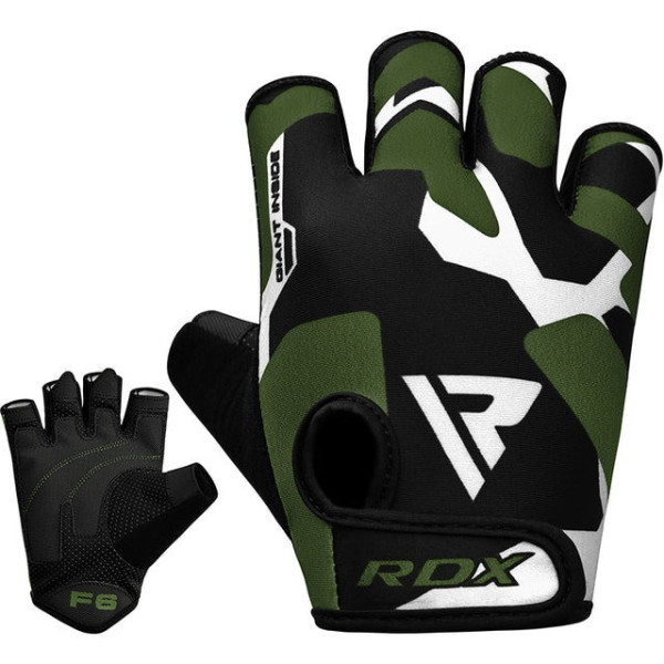Рукавички для фітнесу RDX F6 Sumblimation Black/Green XL