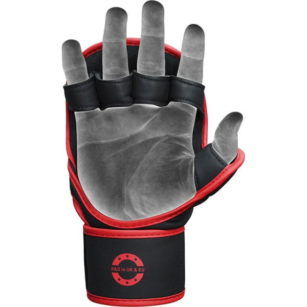 Рукавиці для ММА (Греплінгові рукавички) RDX F6 KARA Matte Red Plus L/XL