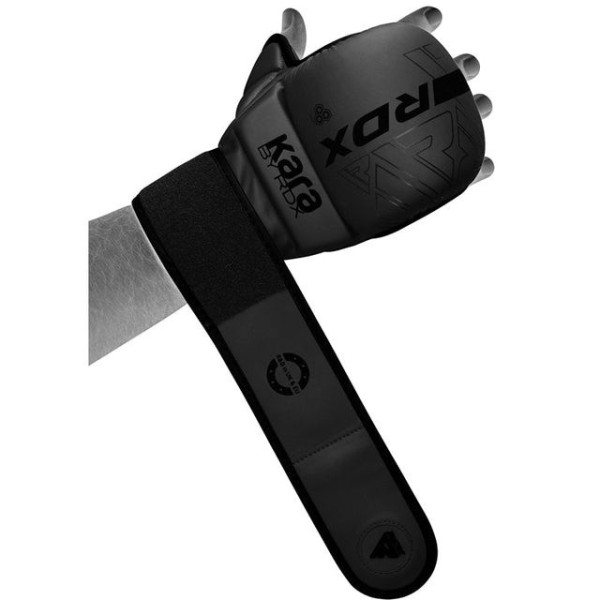 Рукавиці для ММА (Греплінгові рукавички) RDX F6 KARA Matte Black Plus L/XL