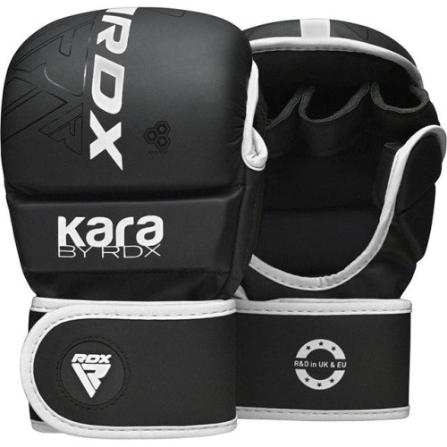 Рукавиці для ММА (Греплінгові рукавички) RDX F6 KARA Matte White Plus S/M