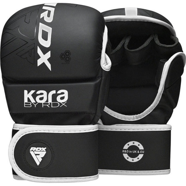 Рукавиці для ММА (Греплінгові рукавички) RDX F6 KARA Matte White Plus S/M
