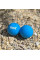 Масажний силіконовий подвійний м'яч PowerPlay PP-4355 Silicone Lacrosse Peanut Ball (6.3*12.6см.) Синій