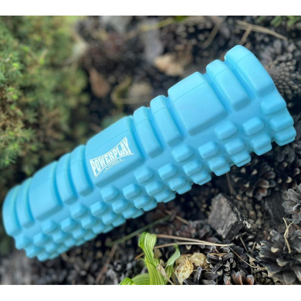 Масажний ролик (роллер) PowerPlay 4342 Massage Roller Синій (30x10см.)