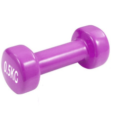 Гантель вінілова PowerPlay PP_4125_0.5kg 0.5 кг рожева