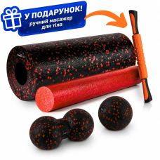 Масажний набір PowerPlay PP_4015 4в1 з EPP піни чорно-червоний