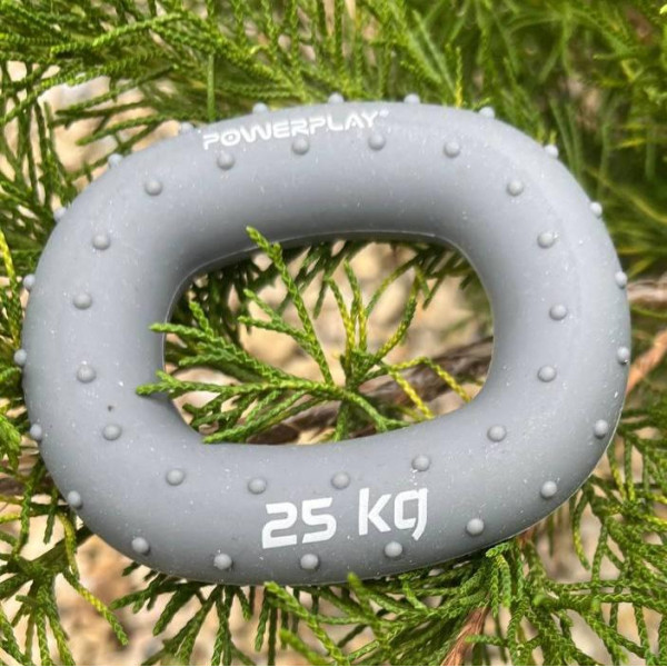 Еспандер кистьовий силіконовий PowerPlay PP-4337 Hand Grip Large 25 кг. Сірий