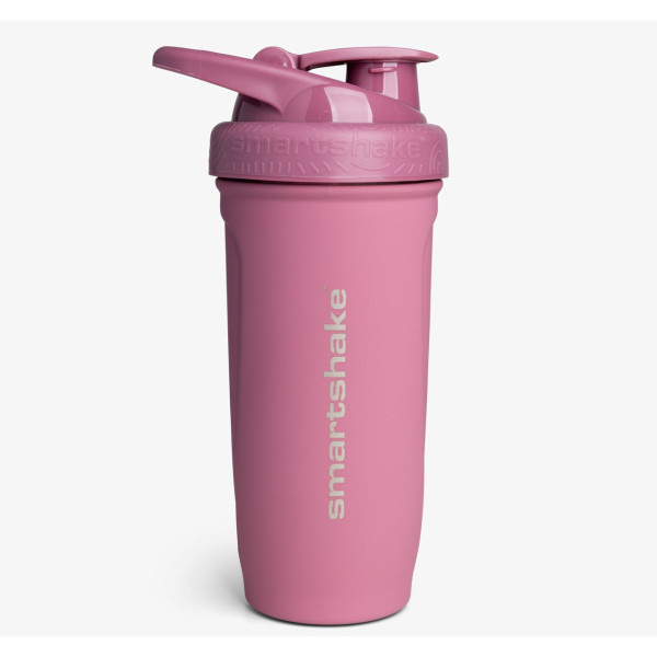Шейкер спортивний SmartShake металевий Reforce Stainless Steel 30oz/900ml Deep Rose