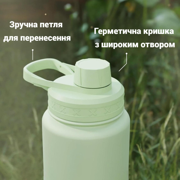 Пляшка для води металева з подвійною вакуумною ізоляцією Bohtal Insulated Sports Bottle 960 ml/32 oz Black