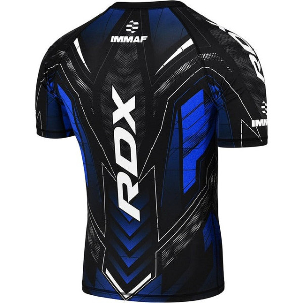 Рашгард RDX на короткий рукав, схвалена IMMAF, Чорно синій M