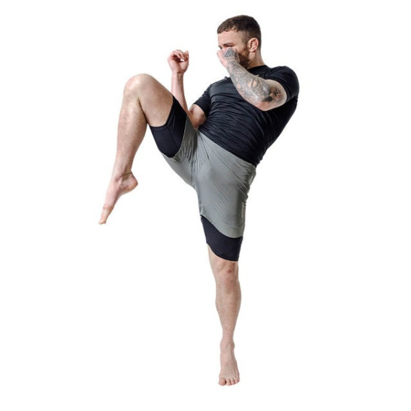 Компресійні шорти для RDX MMA T16 2-в-1 GREY/BLACK-XL