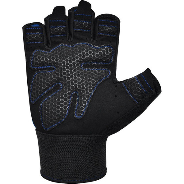 Рукавички для фітнесу RDX W1 HALF BLUE-S