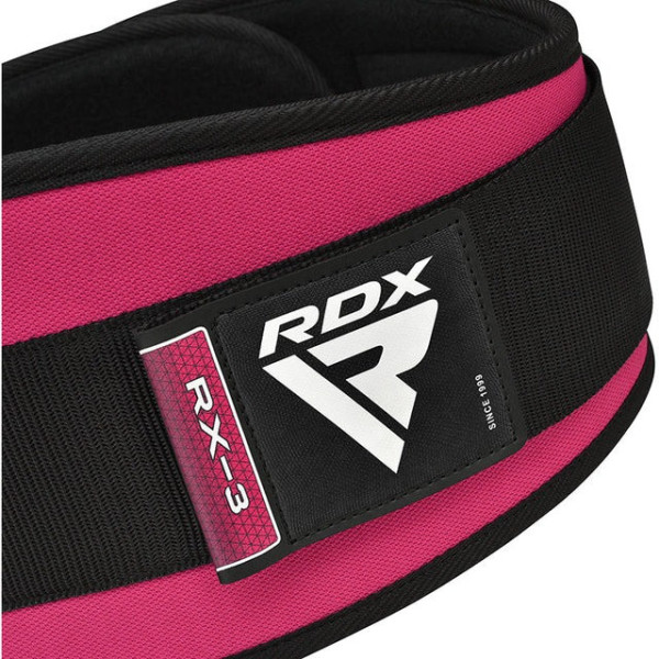 Пояс для важкої атлетики RDX RX3 EVA Curve неопреновий SHARP PINK-XS
