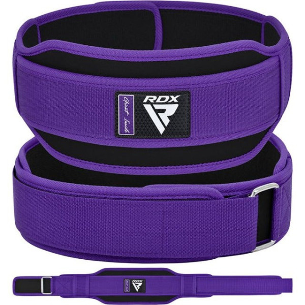 Пояс для важкої атлетики RDX RX5 Double Belt неопреновий Purpel XS