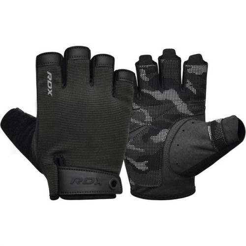 Рукавички для фітнесу RDX T2 Half Black PLUS-LX