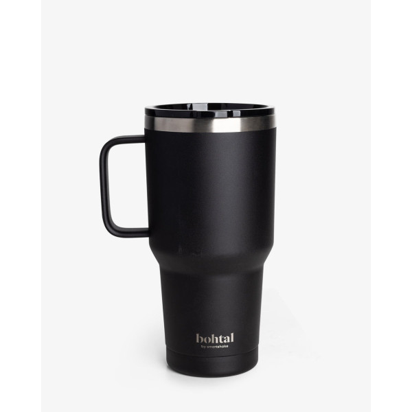Термостакан (ізольована чашка) Bohtal з ручкою з нержавіючої сталі Tumbler Black 900 ml