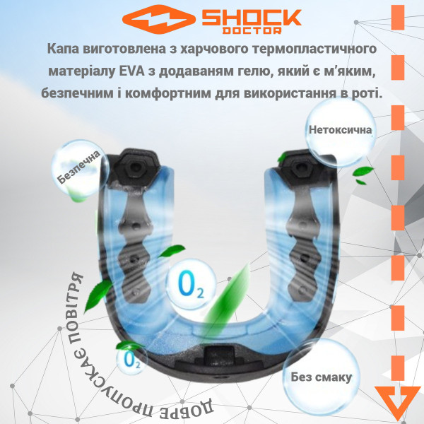 Капа Shock Doctor Gel Max доросла (вік 11+) Blue (art. 6150-BLU-AD)
