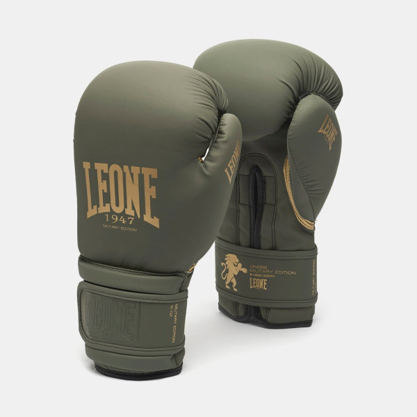 Боксерські рукавиці Leone GN059G MILITARY EDITION Green 16 унцій (капу в комплекті)