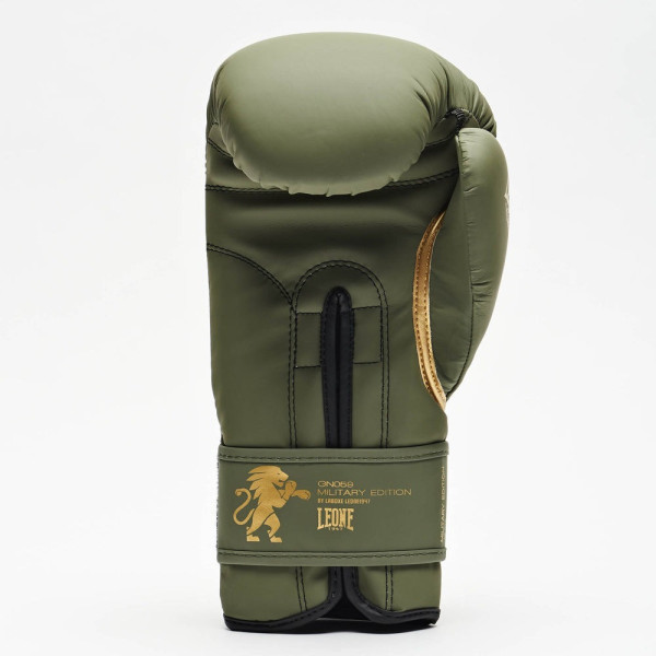 Боксерські рукавиці Leone GN059G MILITARY EDITION Green 16 унцій (капу в комплекті)