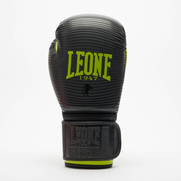 Боксерські рукавиці Leone GN313 WAVES Black 14 унцій (капу в комплекті)