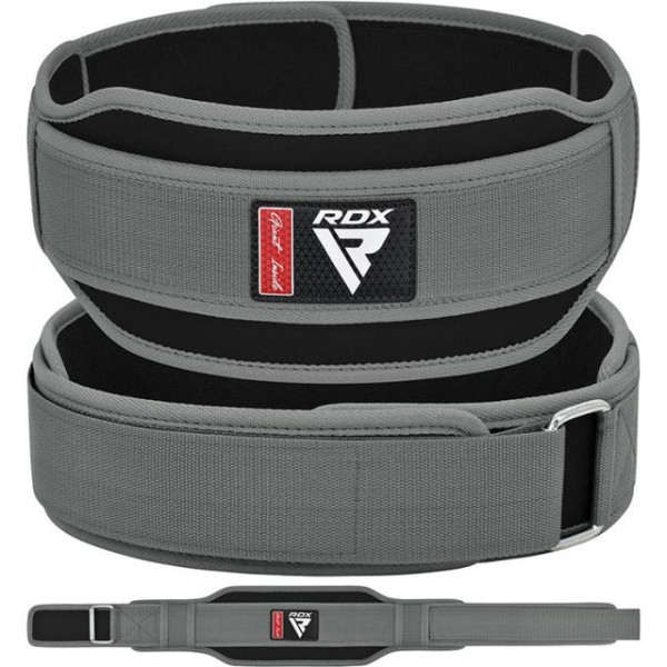 Пояс для важкої атлетики RDX RX5 Double Belt неопреновий Grey S