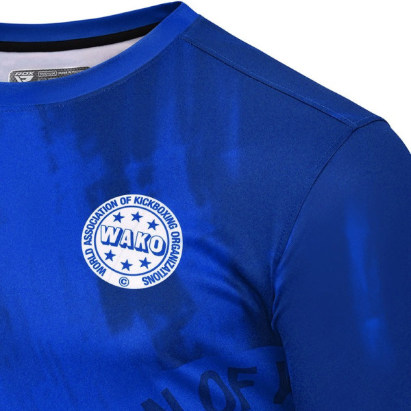Спортивна футболка RDX WAKO T1 з короткими рукавами Blue L