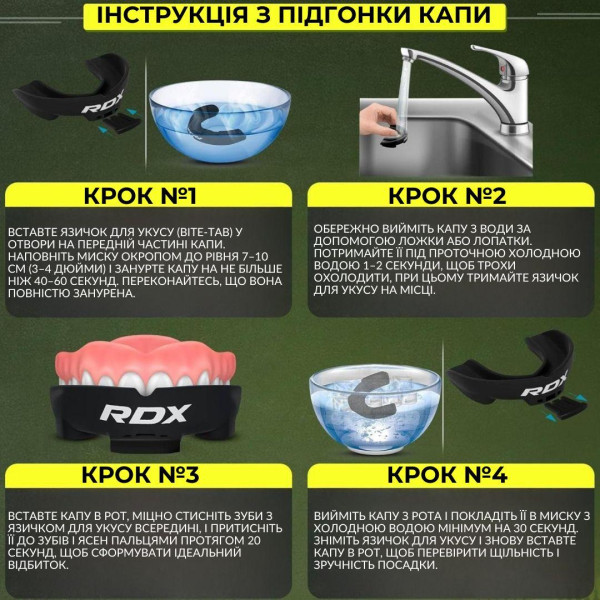 Капа RDX 3w доросла (вік 12+) White/Black