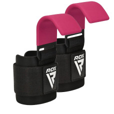 Атлетичні гаки RDX W5 Gym Hook Strap Pink Plus WAN-W5P+ рожеві поліестер