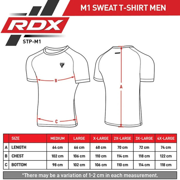 Чоловіча футболка RDX M1 з ефектом сауни Black 2XL