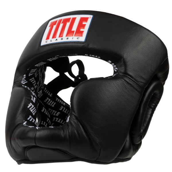 Боксерський шолом TITLE Classic Full Coverage Training Headgear 2.0 Black M (капа в комплекті)