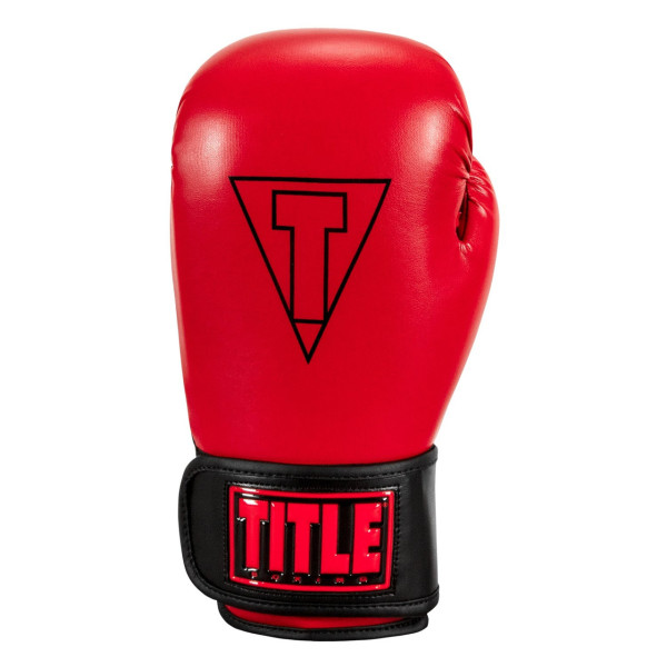 Боксерські рукавиці TITLE Boxing Vegan Gloves Red/Black 8 oz (капа в комплекті)