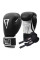 Боксерські рукавиці TITLE Boxing Pro Style Leather Gloves 3.0 Black/White 12 oz (бинти 4м. в комплекті)