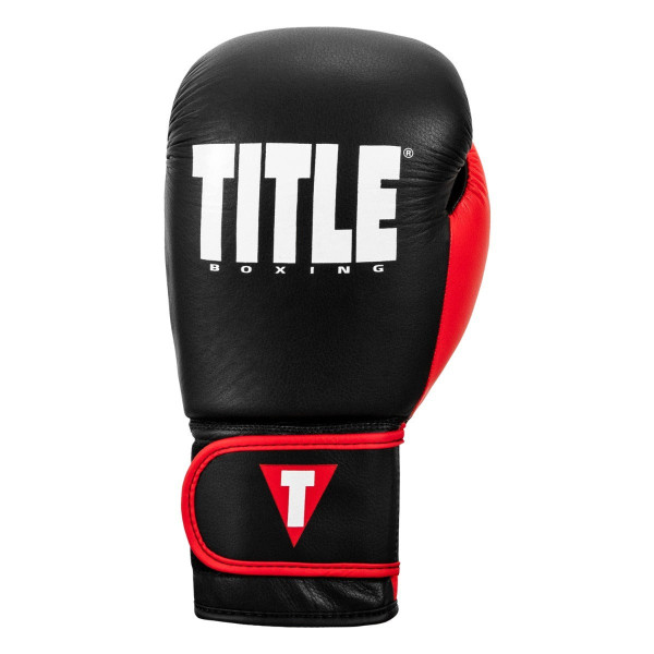 Боксерські рукавиці TITLE Boxing Dynamic Strike Black/Red 16 oz (бинти 4м. в комплекті)