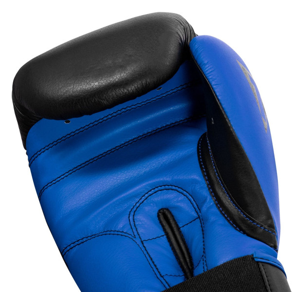 Боксерські рукавиці TITLE Boxing Dynamic Strike Black/Blue 14 oz (бинти 4м. у комплекті)