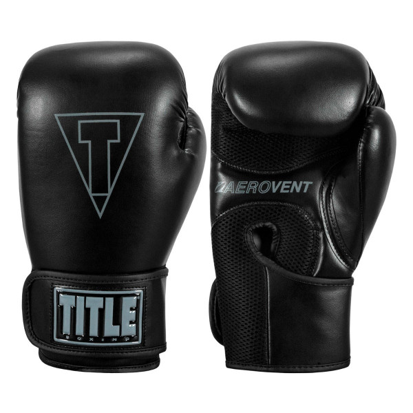 Боксерські рукавиці TITLE Boxing Vegan Gloves Black 12 oz.