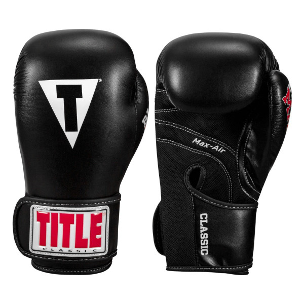 Боксерські рукавиці TITLE Classic Black Max Black 12 oz.