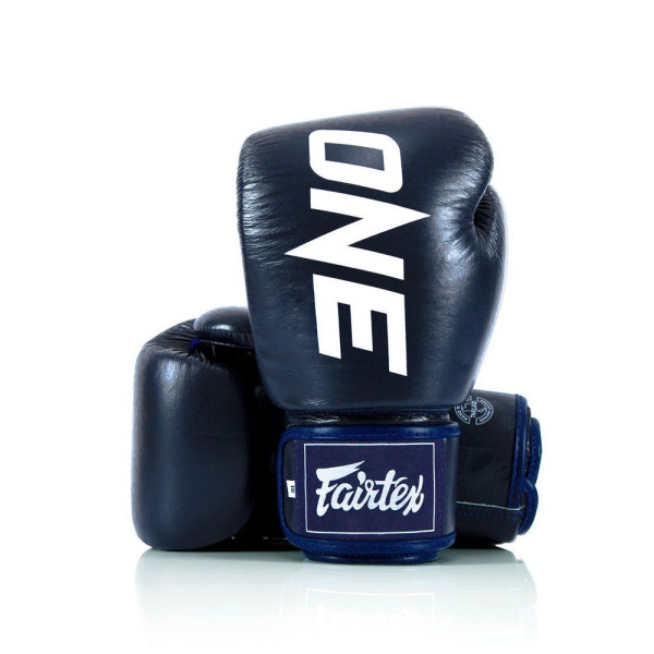 Боксерські рукавиці Fairtex BGV1-ONE (натуральна шкіра) Blue 10 унцій (бинти в комплекті)
