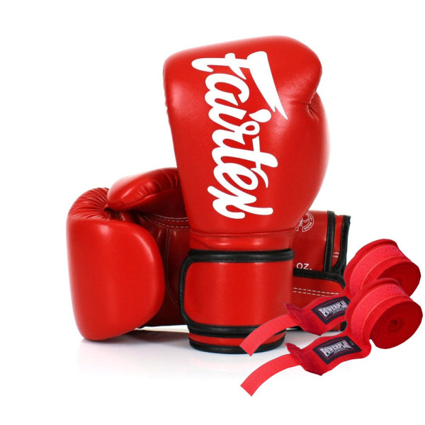 Боксерські рукавиці Fairtex BGV14 Red 16 унцій (бинти в комплекті)