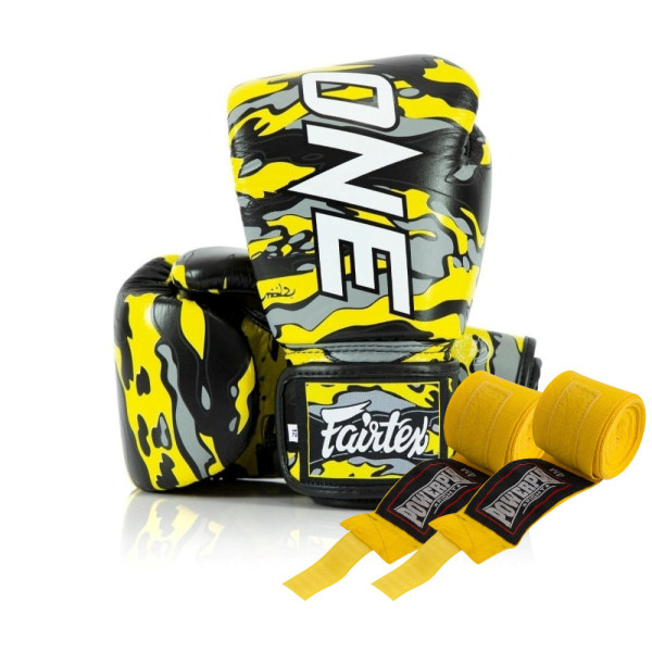 Боксерські рукавиці Fairtex BGV-ONE X STBG (натуральна шкіра) 14 унцій (бинти в комплекті)