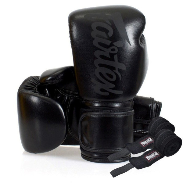 Боксерські рукавиці Fairtex BGV14SB Black 16 унцій (бинти в комплекті)