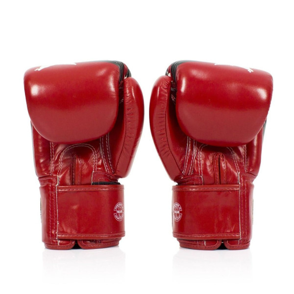 Боксерські рукавиці Fairtex BGV1 Nation Print Red 14 унцій (бинти в комплекті)