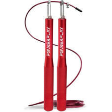 Скакалка швидкісна PowerPlay 4207 Elite Jump Rope алюмінієва червона PP_4207_Red
