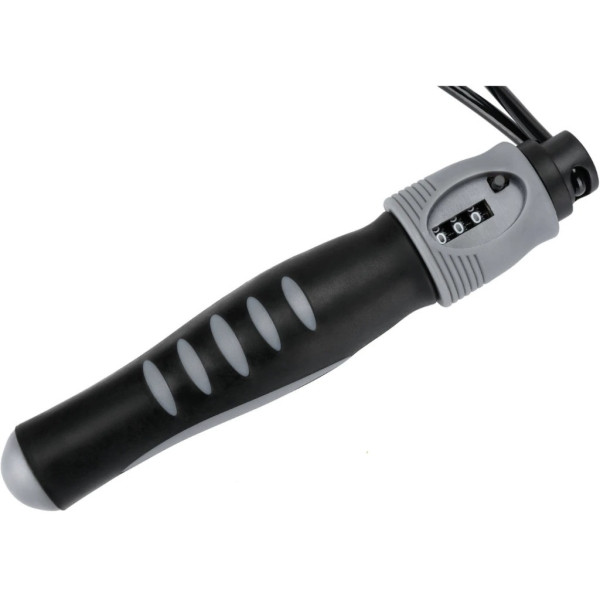 Скакалка з лічильником PowerPlay 4215 Jump Rope With Counter Чорно/Сіра 2.75 см.