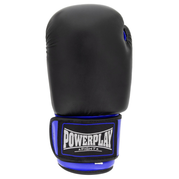 Боксерські рукавиці PowerPlay 3004 Classic Чорно-Сині 14 унцій