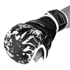 Рукавиці для MMA та карате PowerPlay PP_3092krt_XL_bl/white Чорно-Білі XL