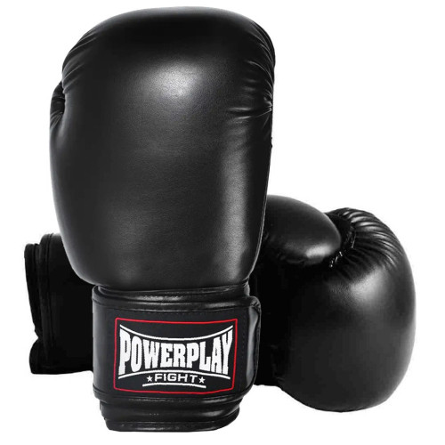 Боксерські рукавиці PowerPlay 3004 Classic Чорні 6 унцій