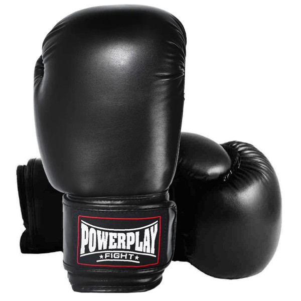 Боксерські рукавиці PowerPlay 3004 Classic Чорні 6 унцій